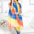 Großhandel billig Chiffon Infinity Regenbogen Schal